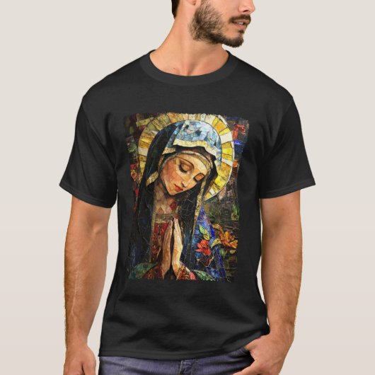カトリックの聖母マリア Tシャツ (正面)