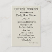 カトリックの聖餐式 名刺 (裏面)