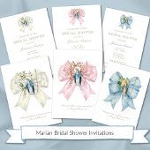 カトリックの花嫁のシャワー　聖なるマリアのロザリオ 招待状