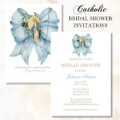 カトリックの花嫁のシャワー　聖なるマリアのロザリオ 招待状