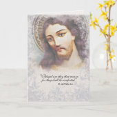 カトリックの追悼 哀悼の意を込めたイエス カード (黄色い花)