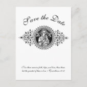 カトリックの黒と白の聖家が日を救う 案内ポストカード (正面)