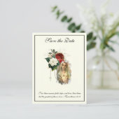 カトリックアイボリーエレガントヴァージンメアリーは日付を保存 案内ポストカード (スタンド正面)