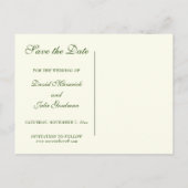 カトリックアイボリーグリーンケルト結婚クロス 案内ポストカード (裏面)