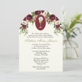 カトリックエレガントブルゴーニュ第一聖餐式 招待状 (スタンド正面)