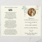 カトリックエレガントユーカリプトゥス質量結婚式 プログラム (正面)