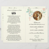 カトリックエレガントユーカリプトゥス質量結婚式 プログラム (正面/裏面)