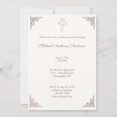 カトリックエレガント宗教マリア卒業招待 招待状 (裏面)