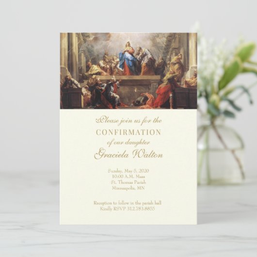 カトリックエレガント聖餐式の確認祈りの言葉 招待状 (スタンド正面)