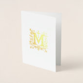 カトリックエレガント金ゴールドマリアン十字宗教 箔カード (正面)