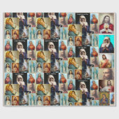 カトリッククラシックイメージズイエスメアリーエンジェル祈りの言葉 ラッピングペーパー (フラット)