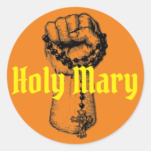 カトリッククラシックラウンドステッカー ラウンドシール (正面)