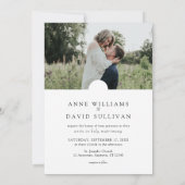 カトリックシンプルキリスト教の十字架と写真結婚の 招待状 (裏面)