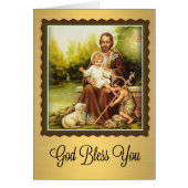 カトリックスピリチュアルブーケセントジョセフ祈りの言葉カード (正面)