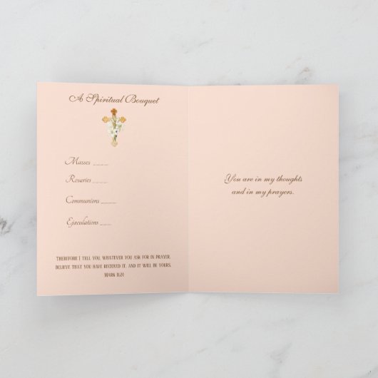 カトリックスピリチュアルブーケ宗教祈りの言葉 カード (内部)