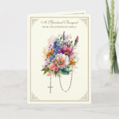 カトリックスピリチュアルブーケ祈りの言葉ロザリオ シーズンカード (正面)