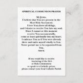 カトリックスピリチュアル祈りの言葉カード エンクロージャーカード (裏面)