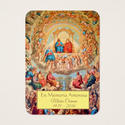 カトリックスペインのイエズス宗教葬儀聖カード (正面)