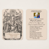 カトリックスペインのイエズス葬儀記念聖札 (正面&裏面)