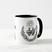 カトリックタイポグラフィイエスメアリーエンジェル マグカップ (正面右)