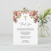 カトリックバラ写真葬儀お悔やみ悔やみや弔慰 サンキューカード (スタンド正面)