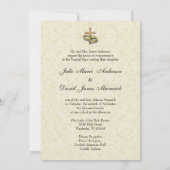 カトリックビンテージ結婚式教会/披露宴 招待状 (裏面)