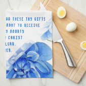 カトリックファミリーグレースプレイス祈りの言葉フローラ キッチンタオル (四つ折り)