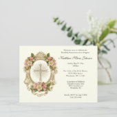 カトリックフローラクロス第一聖餐式招待状 招待状 (スタンド正面)