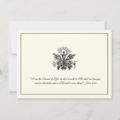 カトリックフローラクロス第一聖餐式招待状 招待状 (裏面)