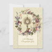 カトリックフローラスピリチュアルブーケホーリーカード ノートカード (正面)