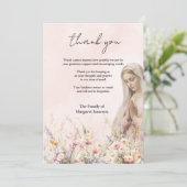 カトリックフローラメアリー葬儀弔問悔やみや弔慰 サンキューカード (スタンド正面)