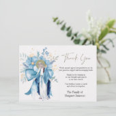カトリックフローラメアリー葬儀弔問悔やみや弔慰 サンキューカード (スタンド正面)