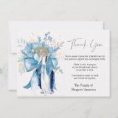 カトリックフローラメアリー葬儀弔問悔やみや弔慰 サンキューカード (正面)