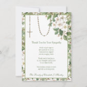 カトリックフローラロザリオ悔やみや弔慰葬儀祈りの言葉 サンキューカード (裏面)