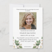 カトリックフローラロザリオ悔やみや弔慰葬儀祈りの言葉 サンキューカード (正面)