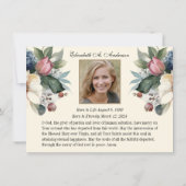 カトリックフローラロザリー葬儀の哀悼悔やみや弔慰 サンキューカード (裏面)