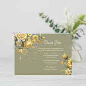 カトリックフローラロザリー葬儀の哀悼悔やみや弔慰 サンキューカード (スタンド正面)