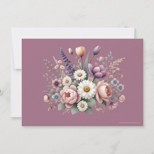 カトリックフローラロザリー葬儀の哀悼悔やみや弔慰 サンキューカード (裏面)