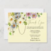 カトリックフローラロザリー葬儀の哀悼悔やみや弔慰 サンキューカード (正面)