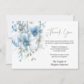 カトリックフローラロザリー葬儀の哀悼悔やみや弔慰 サンキューカード (正面)