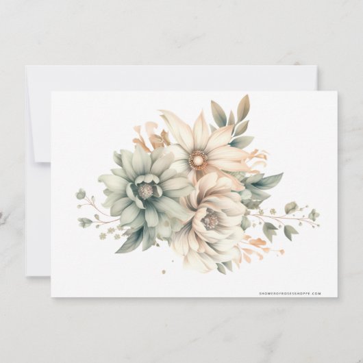 カトリックフローラロザリー葬儀の哀悼悔やみや弔慰 サンキューカード (裏面)