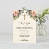 カトリックフローラ写真葬儀弔問悔やみや弔慰 サンキューカード (スタンド正面)