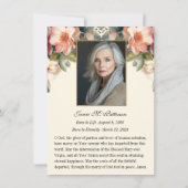 カトリックフローラ写真葬儀弔問悔やみや弔慰 サンキューカード (裏面)