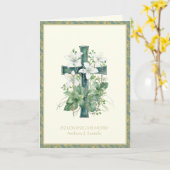 カトリックフローラ念珠葬儀マス祈りの言葉 カード (黄色い花)