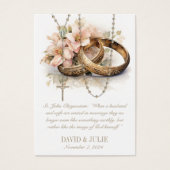 カトリックフローラ結婚リングや輪の聖札 (正面)