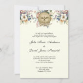 カトリックフローラ結婚式レセプションコンボ 招待状 (正面)