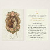 カトリックフローラ結婚金ゴールドの聖札 (正面&裏面)