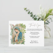 カトリックフローラ葬儀弔問悔やみや弔慰 サンキューカード (スタンド正面)