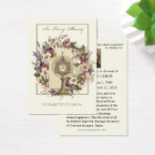 カトリックフローラ葬儀祈りの言葉カード (デスク)