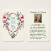 カトリックフローラ葬儀記念祈りの言葉カード (正面&裏面)